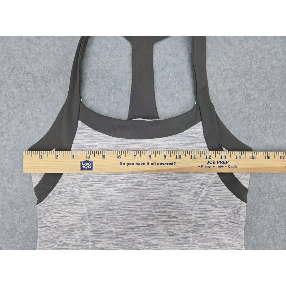 Alo Yoga Grey Racerback tank top built in bra work out activewear M